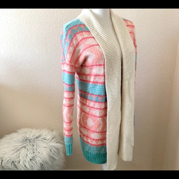 Roxy multicolor pink cardigan small - Picture 3 of 6
